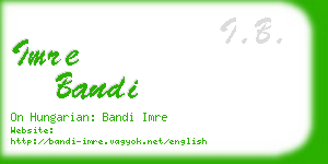 imre bandi business card